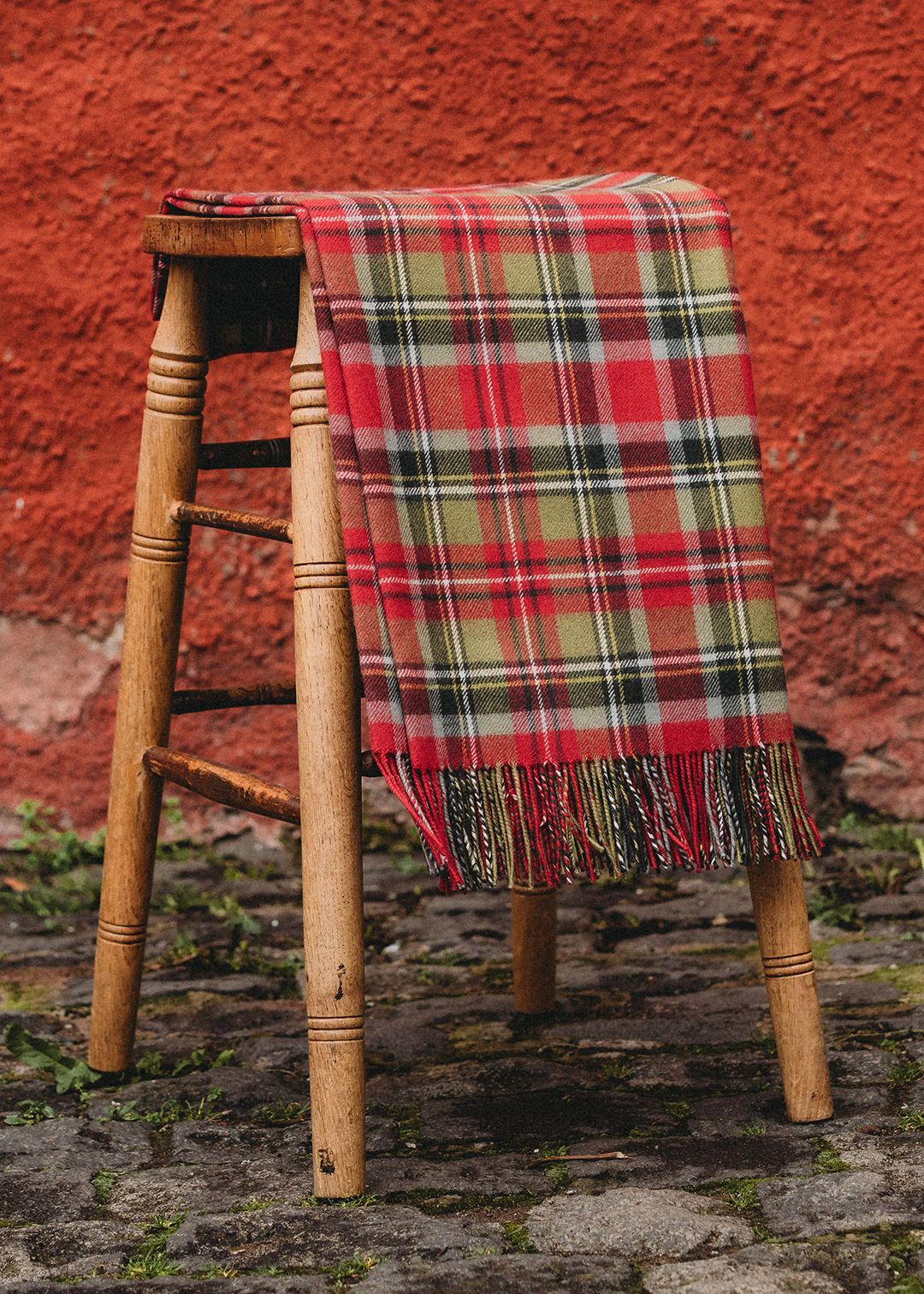 Stewart Prince Charles Tartan Lambswool Blanket