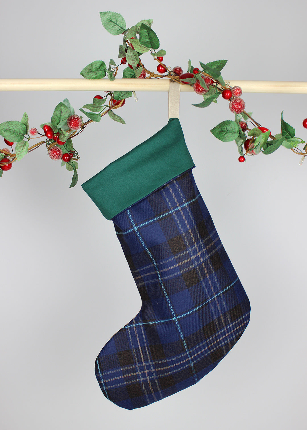 Christmas stocking in the Water of Life tartan.