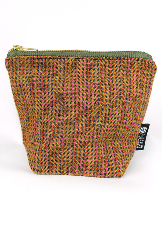 Wildflower Harris Tweed Zip Bag Small
