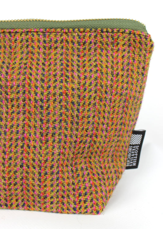 Wildflower Harris Tweed Zip Bag Small