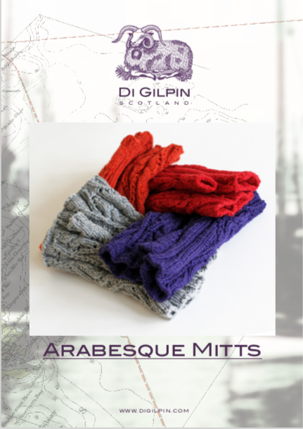 Knitting pattern arabesque mittens