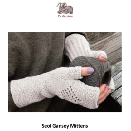 Seol Gansey mittens knitting pattern cover