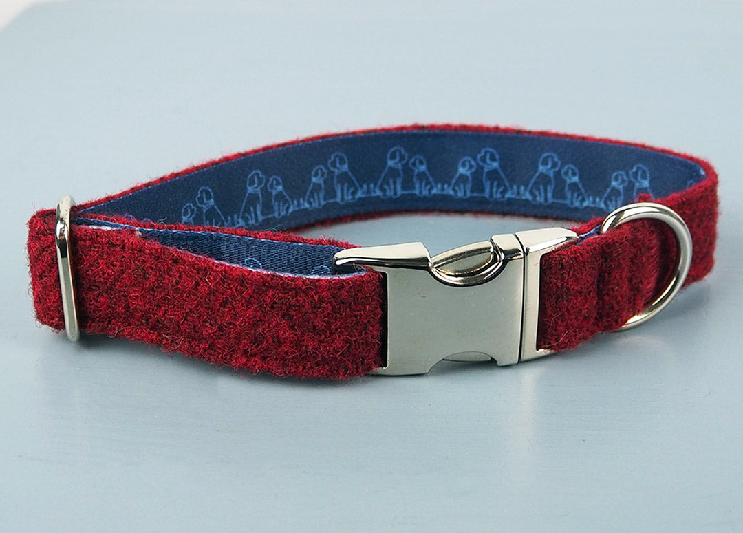Harris-Tweed-red-dog-collar-Scottish-Textiles-Showcase