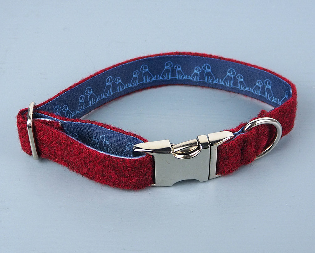 Harris-Tweed-red-dog-collar-Scottish-Textiles-Showcase