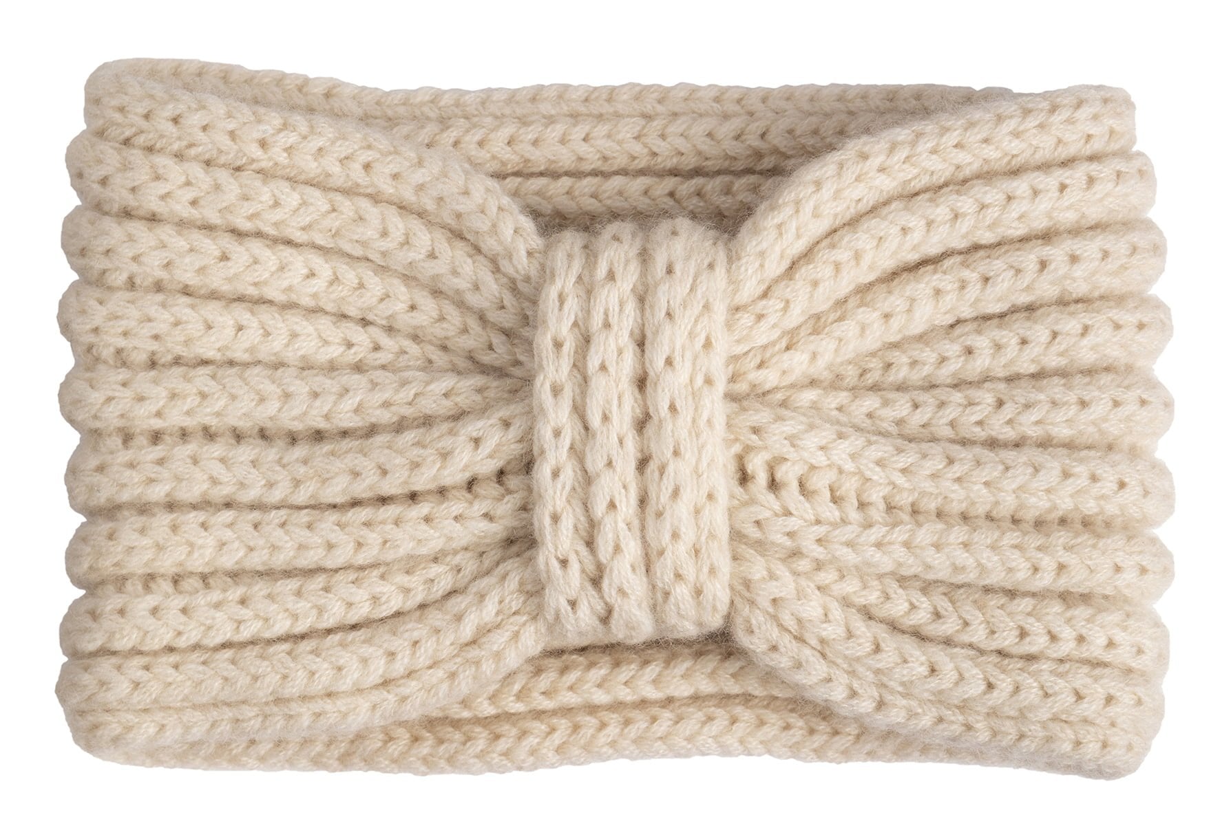 Cashmere headband in shade ivory