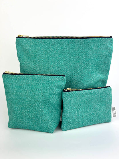 Scottish Tweed Jade coin purses handmade exclusively for the Scottish Textiles Showcase