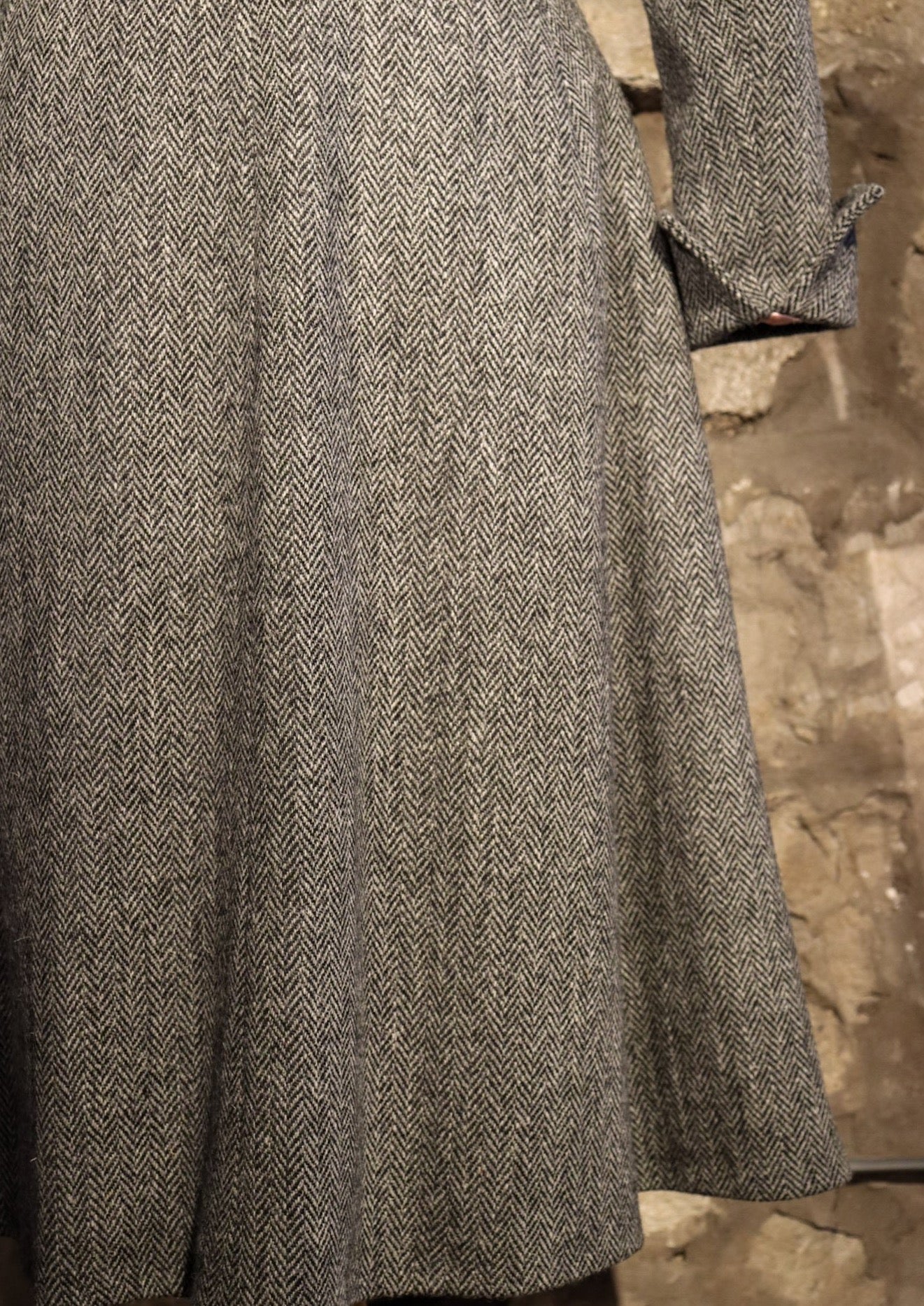 Harris Tweed Edith Coat Grey Herringbone