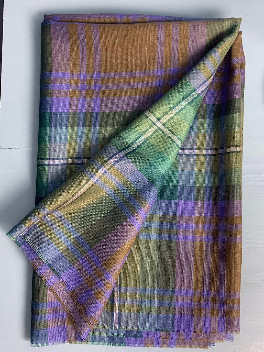 Alba pure new wool stole in Isle of Skye tartan, shown folded on plain background.