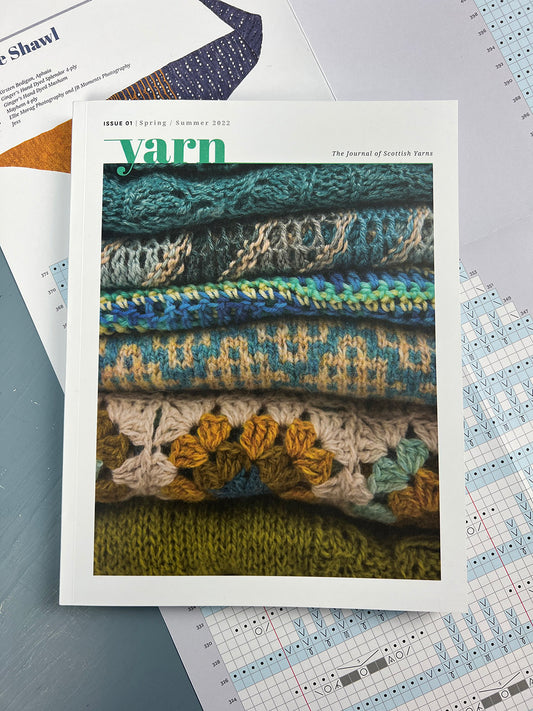 The Journal of Scottish Yarn with knitting patterns insert.